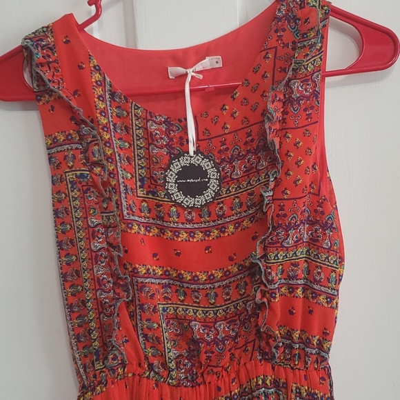 Hazel orange floral high low dress - Picture 2 of 4